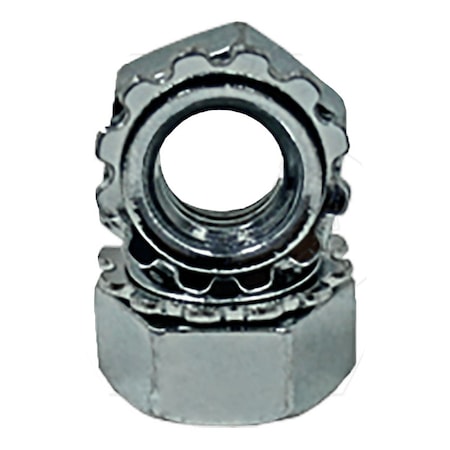 Lock Nut, 3/8-24, Steel, Zinc Plated, 0.32 In Ht, 2000 PK